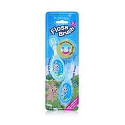 Дитяча зубна щітка Flossbrush (від 0 до 3 років) - Blue-Teal (2 шт), Brush-baby
