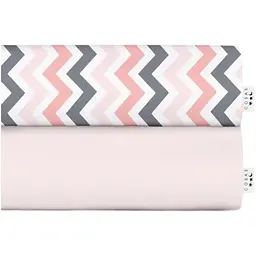 Набір простирадл полуторне Cosas ROSE/ZIGZAG 155х240 см (SetSheet_Rose_ZigGreyRose_155х240)