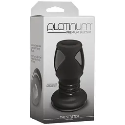 Анальний тунель Doc Johnson Platinum Premium SiliconeThe StretchMediumBlack - мініатюра 2