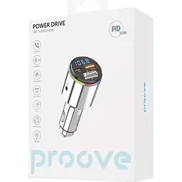 FM-трансмітер Proove FM Launcher Power Drive 30W USB-C+USB-A+AUX Silver (FMPD30110006) [138406] - мініатюра 5