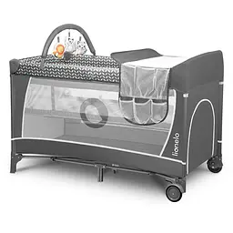 Манеж Lionelo Flower Grey Scandi, сірий (LO-FLOWER GREY SCANDI) - мініатюра 3