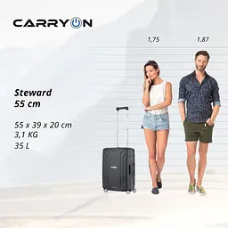 Валіза CarryOn Steward (S) Black (502322) - мініатюра 10
