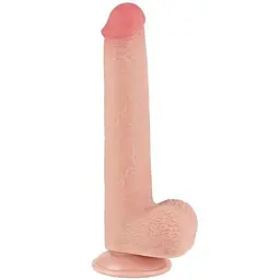 Фалоімітатор LoveToy Sliding-Skin Dual Layer Dong 9 Flesh, 22 см