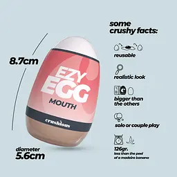Інтимний мастурбатор Crushious Ezy Egg Oral 8.7 х 5.6 см - мініатюра 9