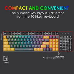 Клавіатура Redragon K688 RGB USB Mini [K688RGB-BW] [84556] - мініатюра 4