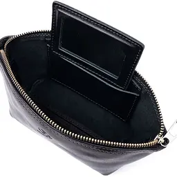 Жіноча косметичка зі шкіри Amelin Grande Pelle 11302 чорна - мініатюра 7