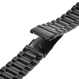 Ремінець сталевий BeWatch 20 мм для Amazfit GTR 42мм/GTS BIP lite Чорний (1110401) - мініатюра 4