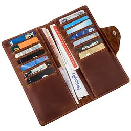 Чоловічий шкіряний гаманець SHVIGEL 18х8,5х1 см acs0016048 - мініатюра 3