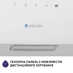 Витяжка декоративна похила Minola HVS 6224 WH 700 LED - мініатюра 9