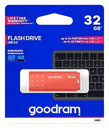Флеш-накопичувач GoodRam USB3.0 32GB UME3 Orange (UME3-0320O0R11) - мініатюра 3
