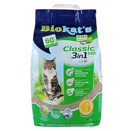 Наповнювач туалета для котів Biokat's Classic Fresh 3in1 18 л бентонітовий