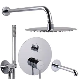 Душова система вбудована TOPAZ LOFT TLF 32115-H39-C змішувач для душа хромований з двома лейками