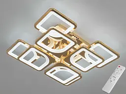 Світлодіодна люстра смарт світильник з ІЧ пультом, 115W, золото