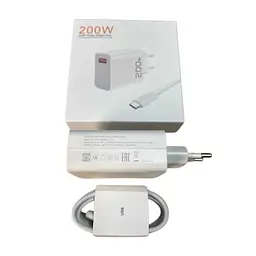 Зарядний пристрій 200W Xiaomi з кабелем USB-Type C Швидка зарядка QC/PD для смартфонів і ноутбуків - мініатюра 4
