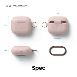 Чохол Elago Hang Silicone Case Sand Pink для Airpods 3rd Gen рожевий (EAP3HG-HANG-SPK) - мініатюра 3