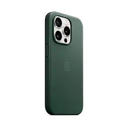 Чехол для Apple iPhone 15 Pro, FineWoven Case with MagSafe, зеленый, защитная накладка из материала FineWoven, противоударный, для iPhone, защита всего корпуса, поддержка беспроводной зарядки и MagSafe, (ARM71983) - мініатюра 2