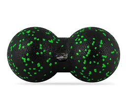 Масажний м'яч подвійний PowerPlay PP-4352 Epp foam peanut ball (d8*16 см) Чорно/Зелений (PP_4352_Green_8*16)