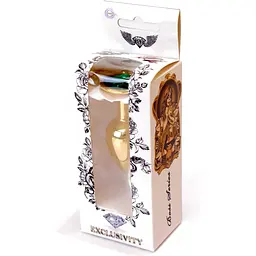 Анальна пробка Boss Of Toys Boss Series - Jewellery Gold Plug Green S, BS6400024, Золотий / Зелений - мініатюра 7