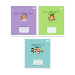 Зошит Yes предметний Capybara 24 аркуші набір 3 видів (768557), в асортименті
