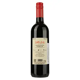 Вино Letizia Sangiovese IGT Puglia червоне напівсолодке 0.75 л - мініатюра 2