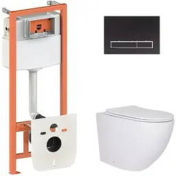 Набір Q-tap Nest 4 в 1 підвісний унітаз Robin Ultra Quiet 520x365x365 + комплект інсталяції QT13332381AW47503