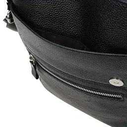Чоловіча сумка Borsa Leather k10013-black 28х26х5 см Чорний - мініатюра 5