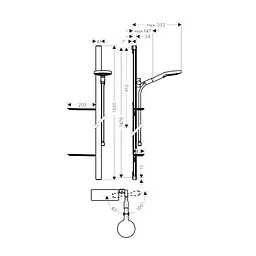 Душовий набір Hansgrohe Raindance Select S 120/150 см 3Jet White/Chrome 27646400, Хром - мініатюра 2