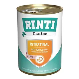 Дієтичний вологий корм Rinti Canine Veterinary Intestinal mit Rind РІНТІ ІНТЕСТИНАЛ ЯЛОВИНА для собак із захворюваннями ШКТ та підшлункової залози, банку 400 г