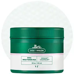 Відлущувальні пади для обличчя VT Cosmetics CICA Mild Toner Pad 60 шт. 130 мл (VTC083) - мініатюра 2