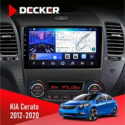 Штатна магнітола KIA Cerato 2012-2020 Decker D9-006 4x64, 4G Decker (НФ-00003648)