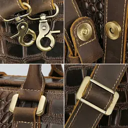 Саквояж 14410 Vintage коричневий - мініатюра 10