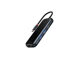 Мультипортовий адаптер BASEUS AcmeJoy 5-in-1 Multifunctional Type-C Dark Gray (WKJZ010113) - мініатюра 7