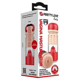 Мастурбатор вагіна з вібрацією PRETTY LOVE - EMILY Red PRETTY LOVE BM-00900T65-1 98356