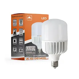 Лампочка Євросвітло 100Вт 6400К (VIS-100-E40) (40894100Вт 6400К (VIS-100-E40)) - мініатюра 2
