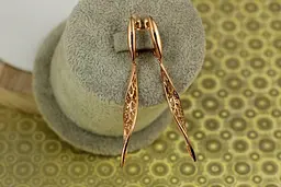 Сережки підвіски Xuping Jewelry вита сулька 5.7 см золотисті