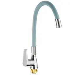 Змішувач для кухні Mixxus SOP4-146 із сірим силіконовим виливом MI6492 Хром