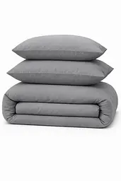 Наволочка Ecotton 70х70 см фланель із бавовни Grey сірий колір (25395) - мініатюра 2