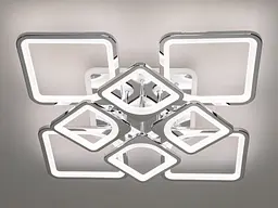 LED люстра з диммером і синім підсвічуванням, колір хром, 155W - мініатюра 3