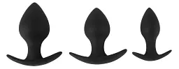 Набір анальних пробок Black Velvets Anal Trainer Set 3 шт. (чорний) - мініатюра 3