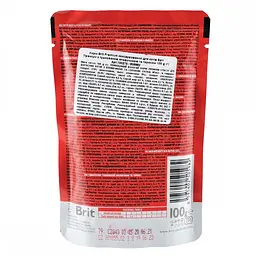 Вологий корм для кішок Brit Premium Cat Beef Stew & Peas pouch 100 г (тушкована яловичина та горох) - мініатюра 3