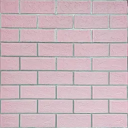 Панель стінова Sticker Wall 700х700х5мм Рожева цегла зі сріблом SW-00001501