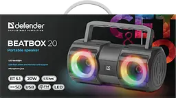 Портативна колонка Defender Beatbox 20 20Вт, Black (65420) - мініатюра 9