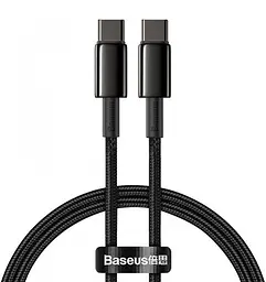 Кабель Baseus Tungsten Gold Cable Type-C to Type-C 100W 2m CATWJ-A01 Black - мініатюра 2