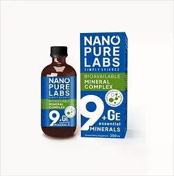 Комплекс  9 МІНЕРАЛІВ + ГЕРМАНІЙ Nano Pure Labs Simply Science Bioavailable mineral complex 9 essentials minerals + Ge 250мл