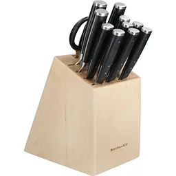 Набір ножів з підставкою KitchenAid Coreline з точилом 11 предметів (KAG12STSNBXOBQ) - мініатюра 2