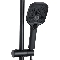 Душова система універсальна Qtap Gemini на три споживача (з виливом) QTGEM111BLM45686 Black matt, Чорний матовий - мініатюра 4