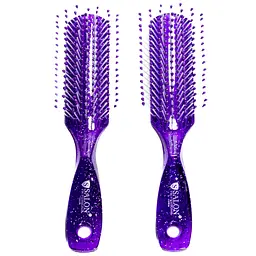 Щітка для волосся масажна Salon Professional пластикова Фіолетова