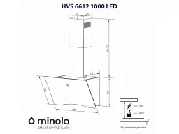 Витяжка Minola HVS 6612 BL 1000 LED - мініатюра 6
