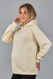 Худі для вагітних і годуючих із щільного трикотажу Tisha S (44) Юла мама Крем - мініатюра 5