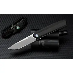 Ніж складаний туристичний Ruike P166-AB, (9.2 см) 14C28N/Aluminum чорний - мініатюра 8
